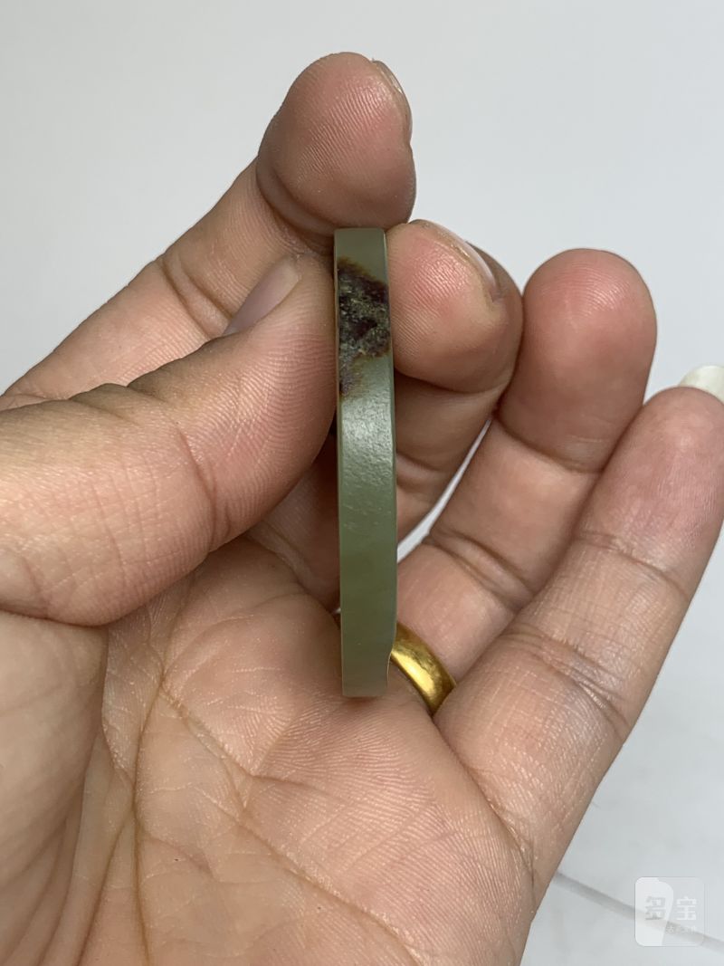 明 青玉蟠虺纹环 - 图4